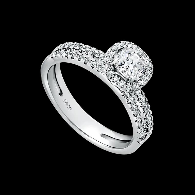 Frank & co. Love Poetry Promise Ring Natural Diamond Prismata