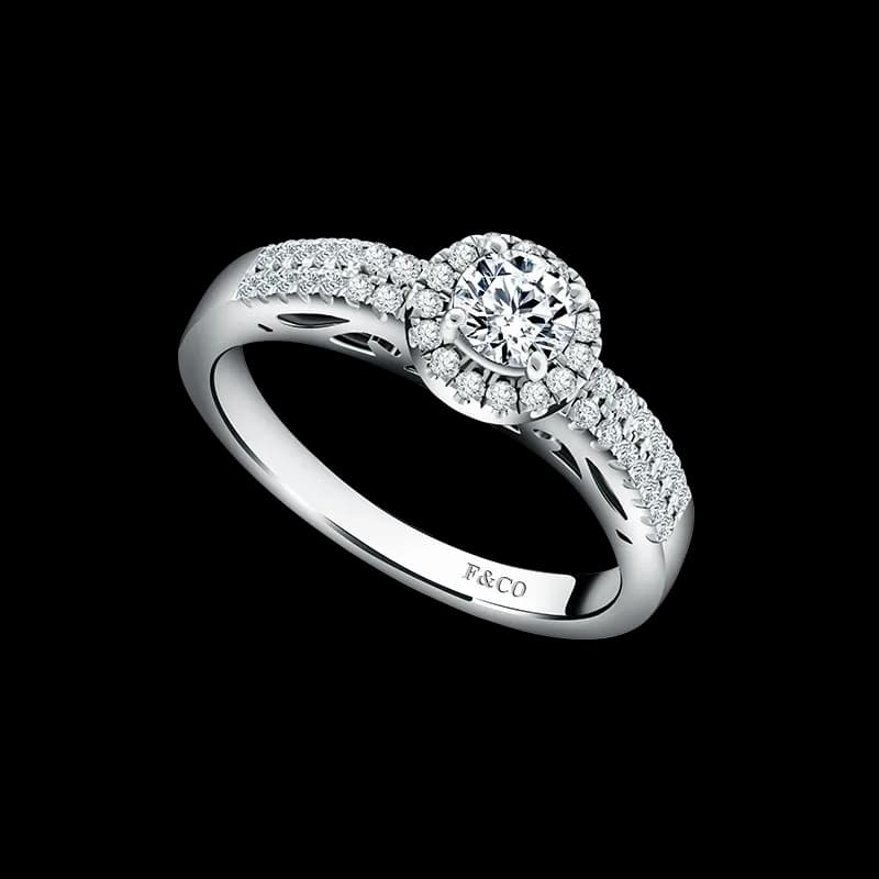 Frank & co. Precious Stone Anniversary Halo Ladies Ring